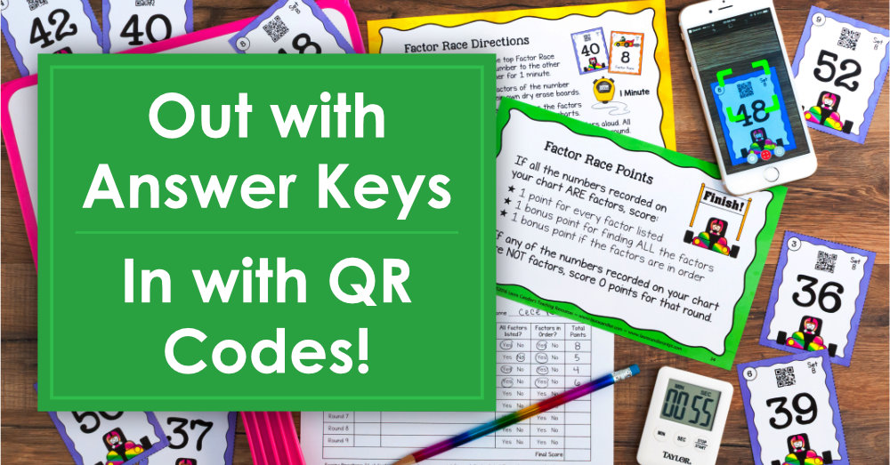 Out with Answer Keys – In with QR Codes!