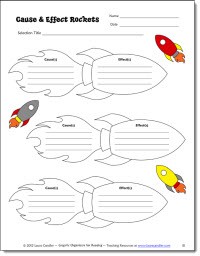 Cause and Effect Rockets Graphic Organizer - free!