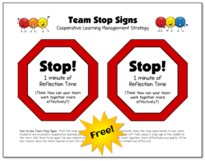 Team Stop Sign Freebie