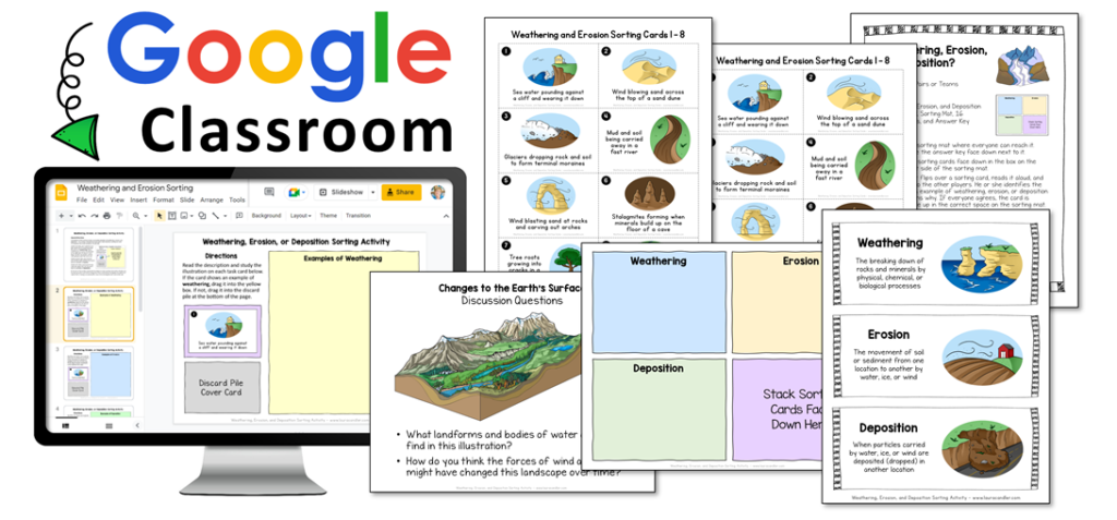 weathering erosion and deposition examples