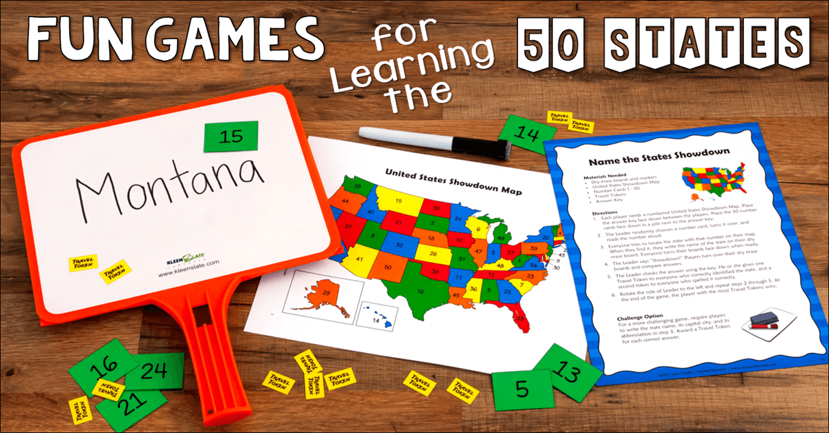 Fun Games For Learning The 50 States