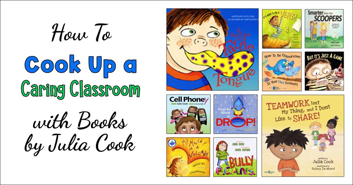 Julia Cook's books are great reading aloud during class meetings to spark discussions about bullying, getting along with others, grief, and friendship problems.