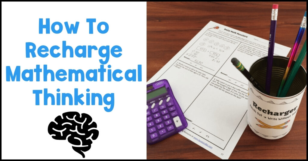 How To Recharge Mathematical Thinking