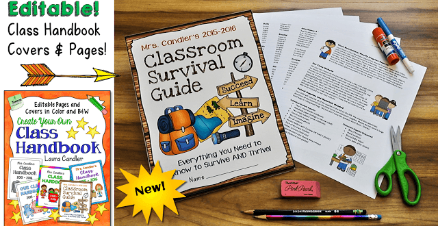 A class handbook is a great way to share your classroom guidelines, explain your policies and procedures, and communicate with parents. These editable classroom handbook files and templates from Laura Candler make it easy to create a class handbook that rocks!