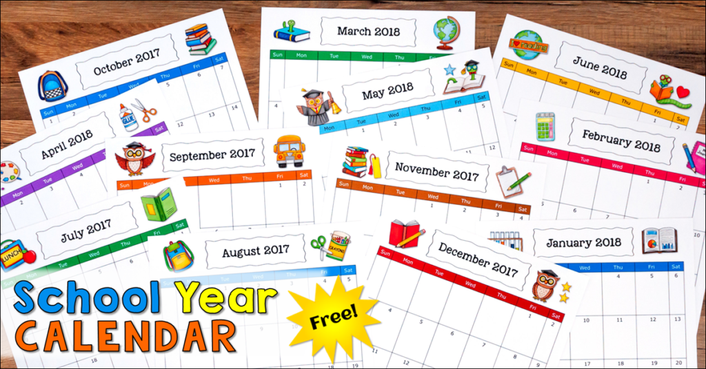 Grab Your Free School Year Calendar!