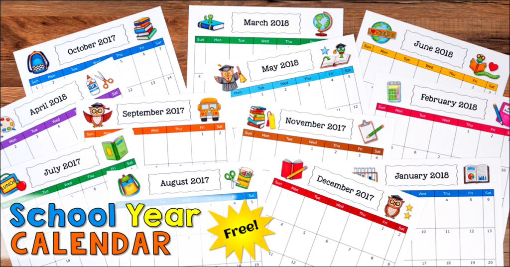 Grab Your Free School Year Calendar 