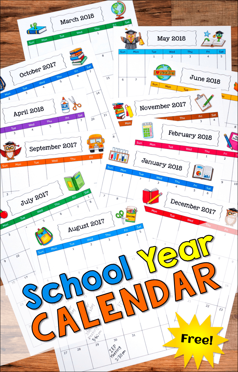 Grab Your Free School Year Calendar!