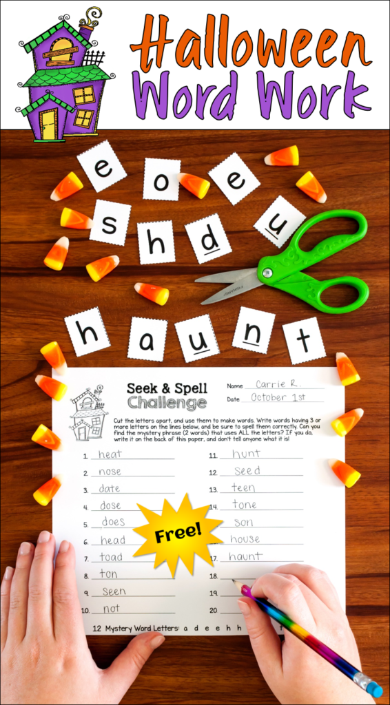 Halloween Spelling Worksheets