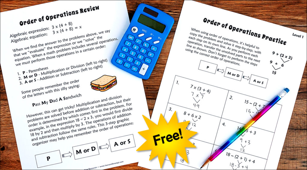 Order of operations can be frustrating to teach, but it doesn't have to be. Read this post by Laura Candler to discover some fun and effective strategies for teaching order of operations, and download free printables to go with the lesson.