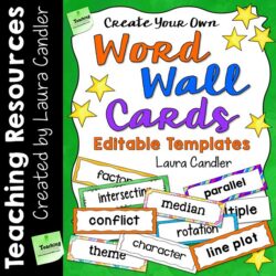 Editable Word Wall Cards