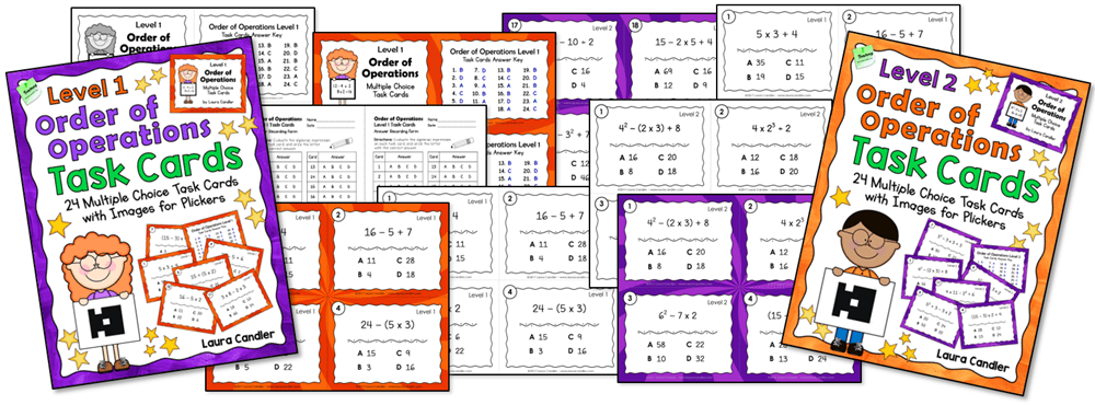 Order of Operations Task Cards Bundle from Laura Candler