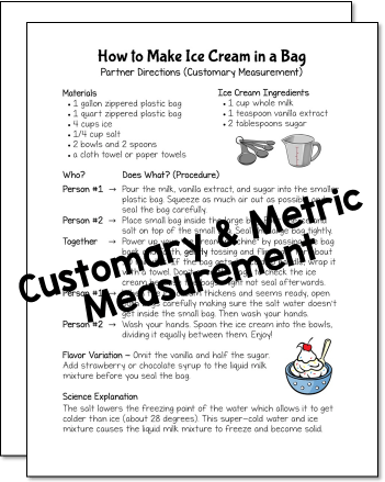 How to Make Ice Cream in a Bag Freebie
