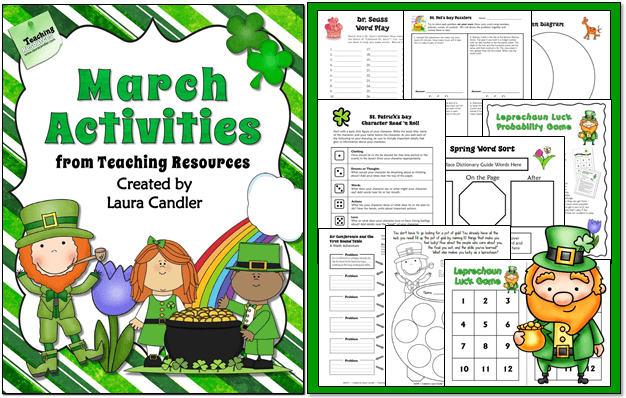 March Activities from Laura Candler: Lessons, activities, and ready-to-use printables