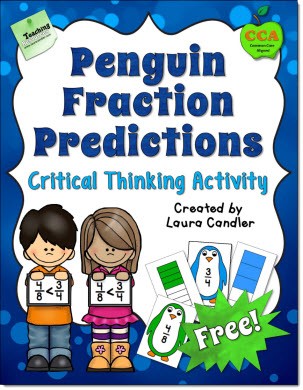 Free Comparing Penguin Fractions Activity