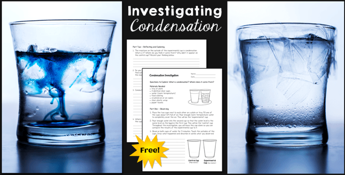 Download a free Condensation Investigation Activity.