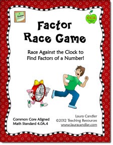 Factor Race Game Freebie