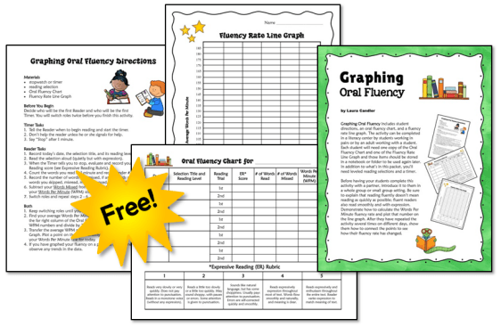 Graphing Oral Fluency Freebie from Laura Candler