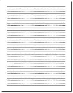 Lined Paper for Handwriting Practice
