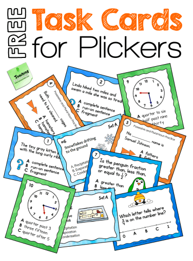 Free Task Cards for Plickers