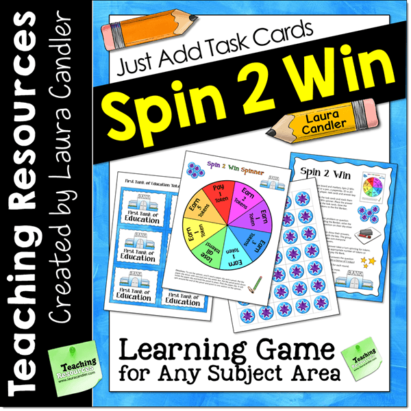 Spin 2 Win Game for Task Cards