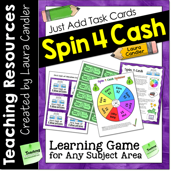 Spin 4 Cash Game for Task Cards