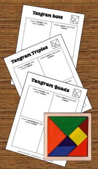 Easy tangram challenges for kids (Free)