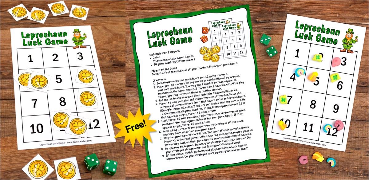 Free Leprechaun Luck Math Game for St. Patrick’s Day