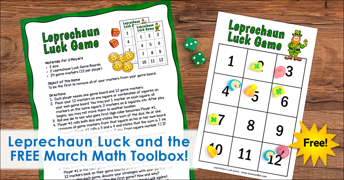 Leprechaun Luck Game and the FREE March Math Toolbox!
