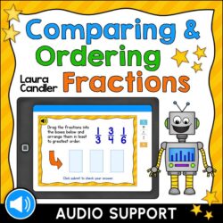 Comparing and Ordering Fractions Boom Cards is a set of self-checking, interactive, digital task cards to help students master comparing and ordering fractions.