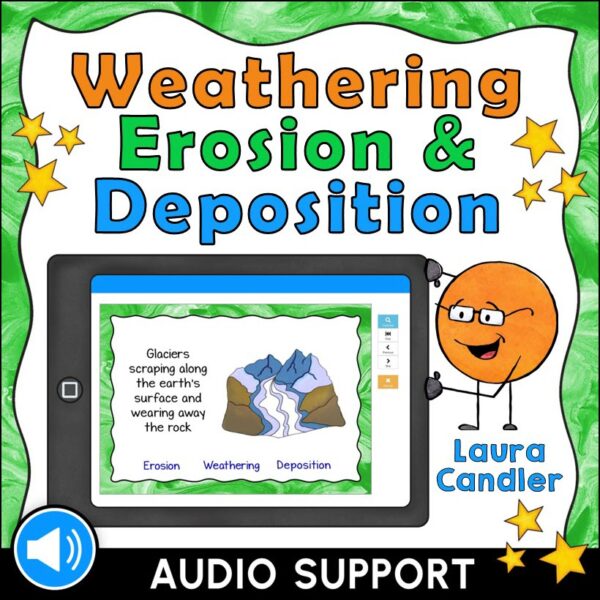 Weathering, Erosion, and Deposition Boom Cards is a set of self-checking digital task cards for reviewing three major processes that change the earth's surface. 