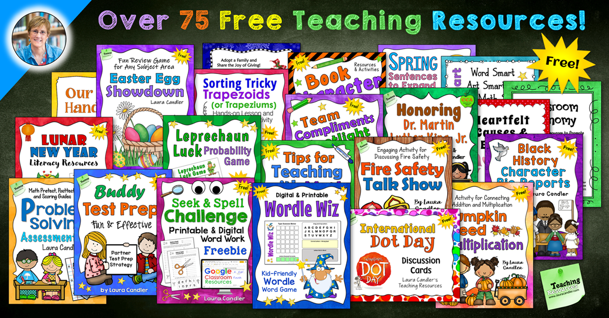 Sign up for the Candler's Classroom Connections newsletter and get access to a private page with over 75 of Laura Candler's very best freebies for teachers!