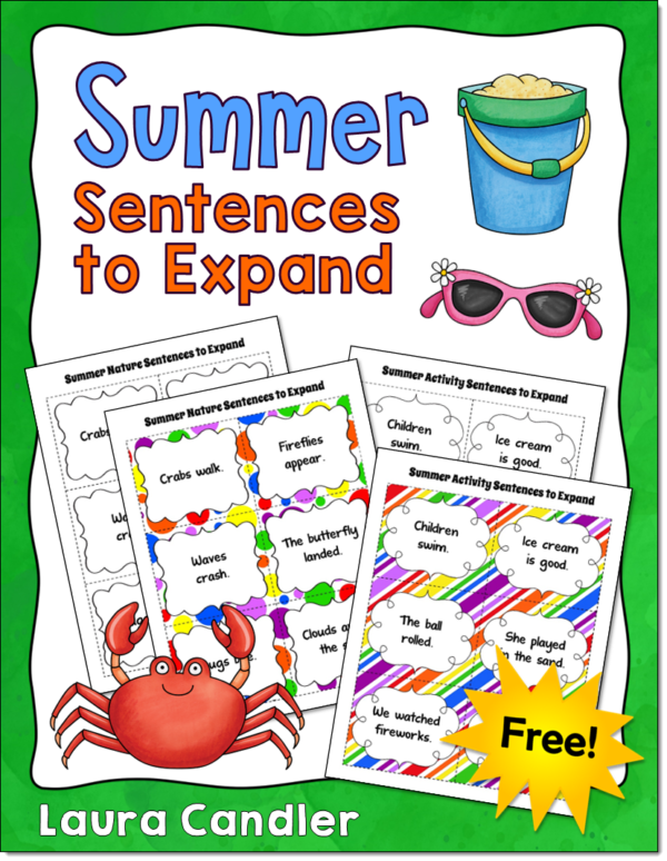 Summer sentences freebie Laura Candler
