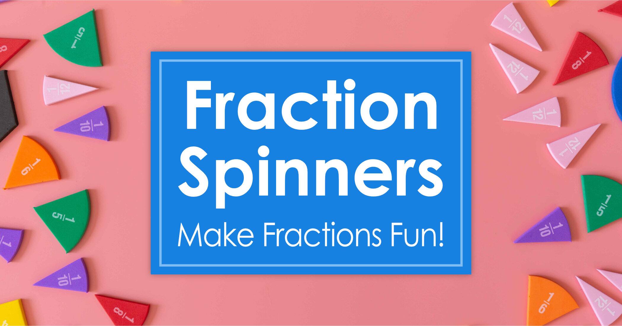 Fraction Spinners make it easy to create fun fraction games for math centers or cooperative learning lessons. Download two free fraction spinners and discover four simple fraction games to practice simplifying fractions, adding or subtracting fractions, comparing fractions, and ordering fractions.