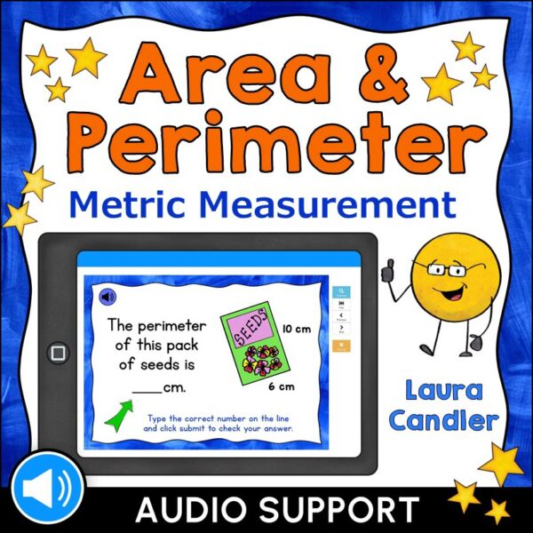 Area and Perimeter Boom Cards includes 35 self-checking, digital, interactive task cards designed to help students master basic area and perimeter concepts.