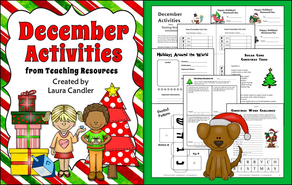 December Activities for Upper Elementary from Laura Candler