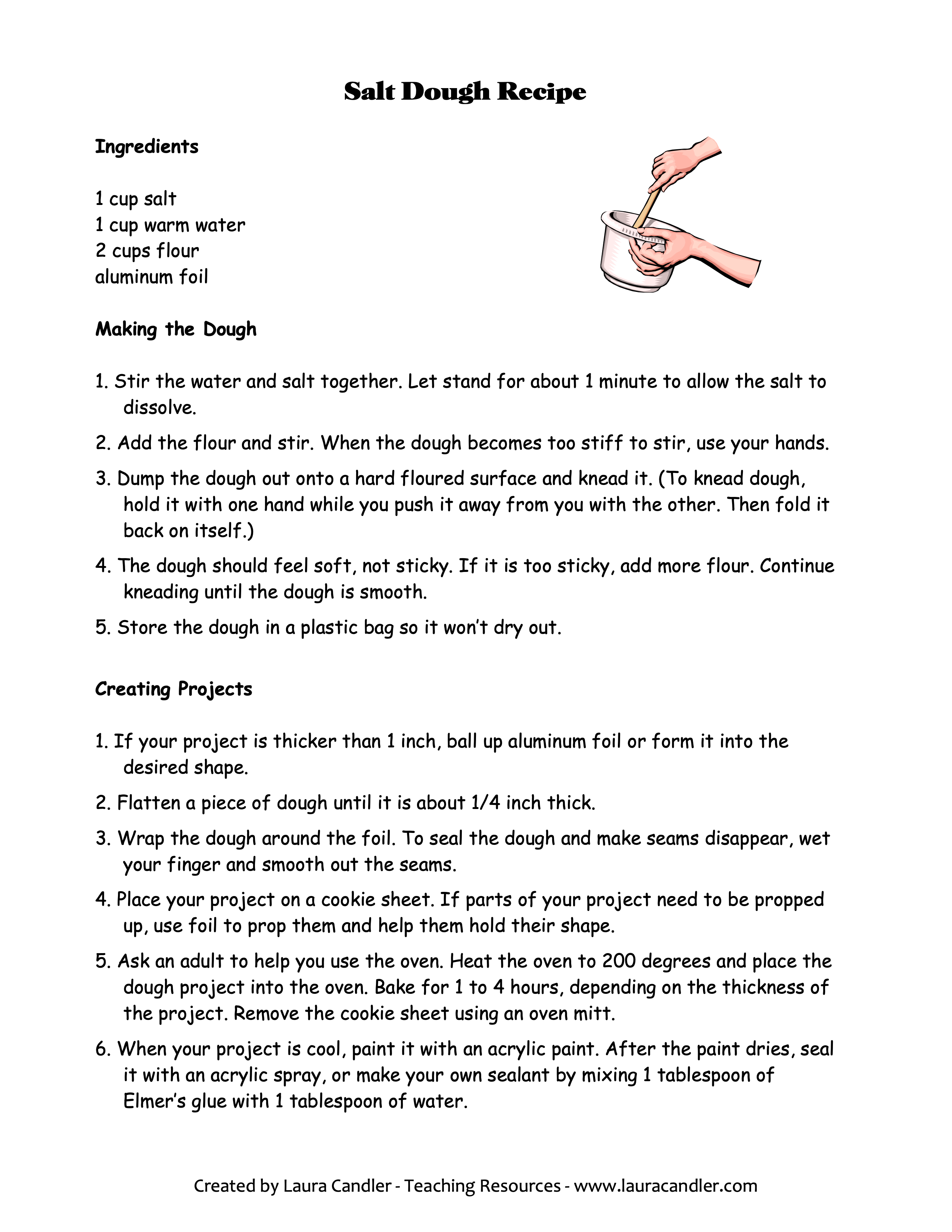 Salt Dough Directions