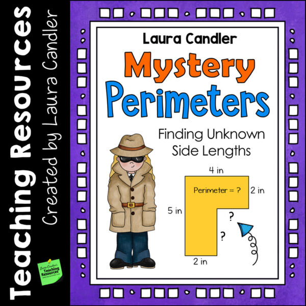 Mystery Perimeters includes a mini-lesson and several practice activities for teaching kids to find the perimeter of a polygon with unknown sides.